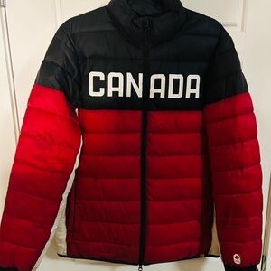 Canada Goose Canadian Olympic, winter coat, size large some discolor on arms